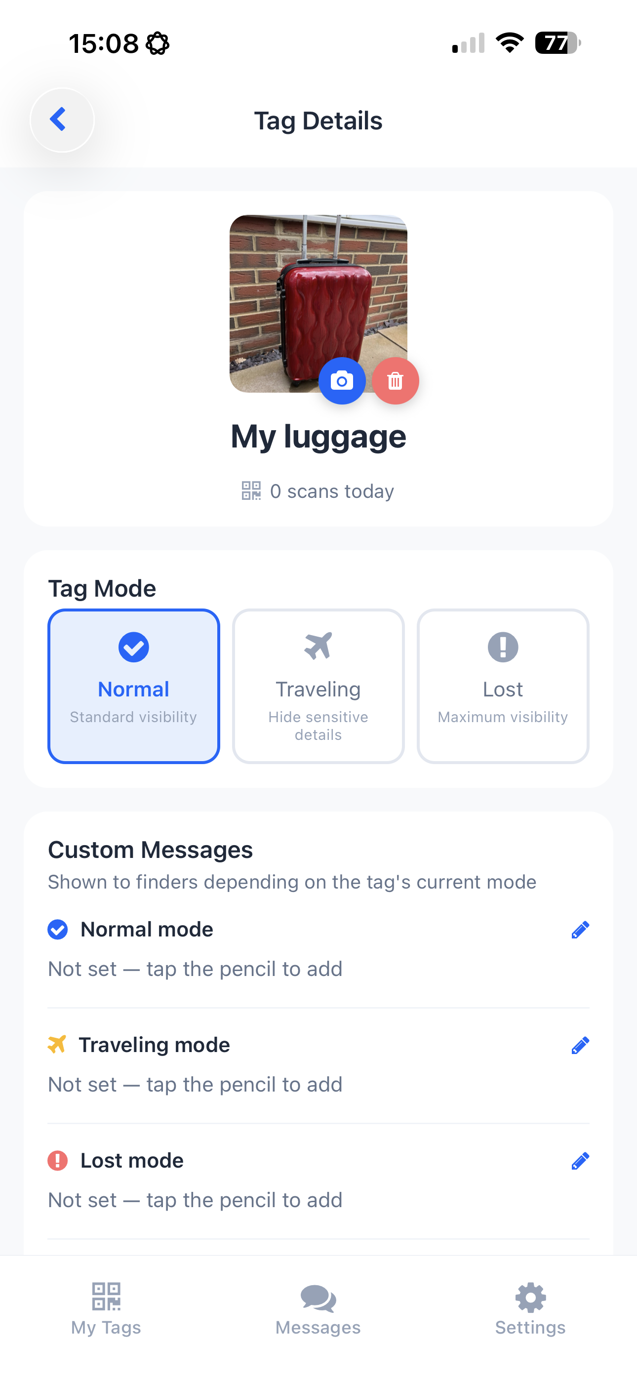Normal, Traveling and Lost modes